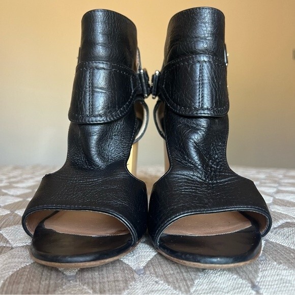 Laurence Dacade Rush Cutout Leather Sandals w/ Wood Block Heel Size EU 36.5 US 6 - Picture 8 of 14